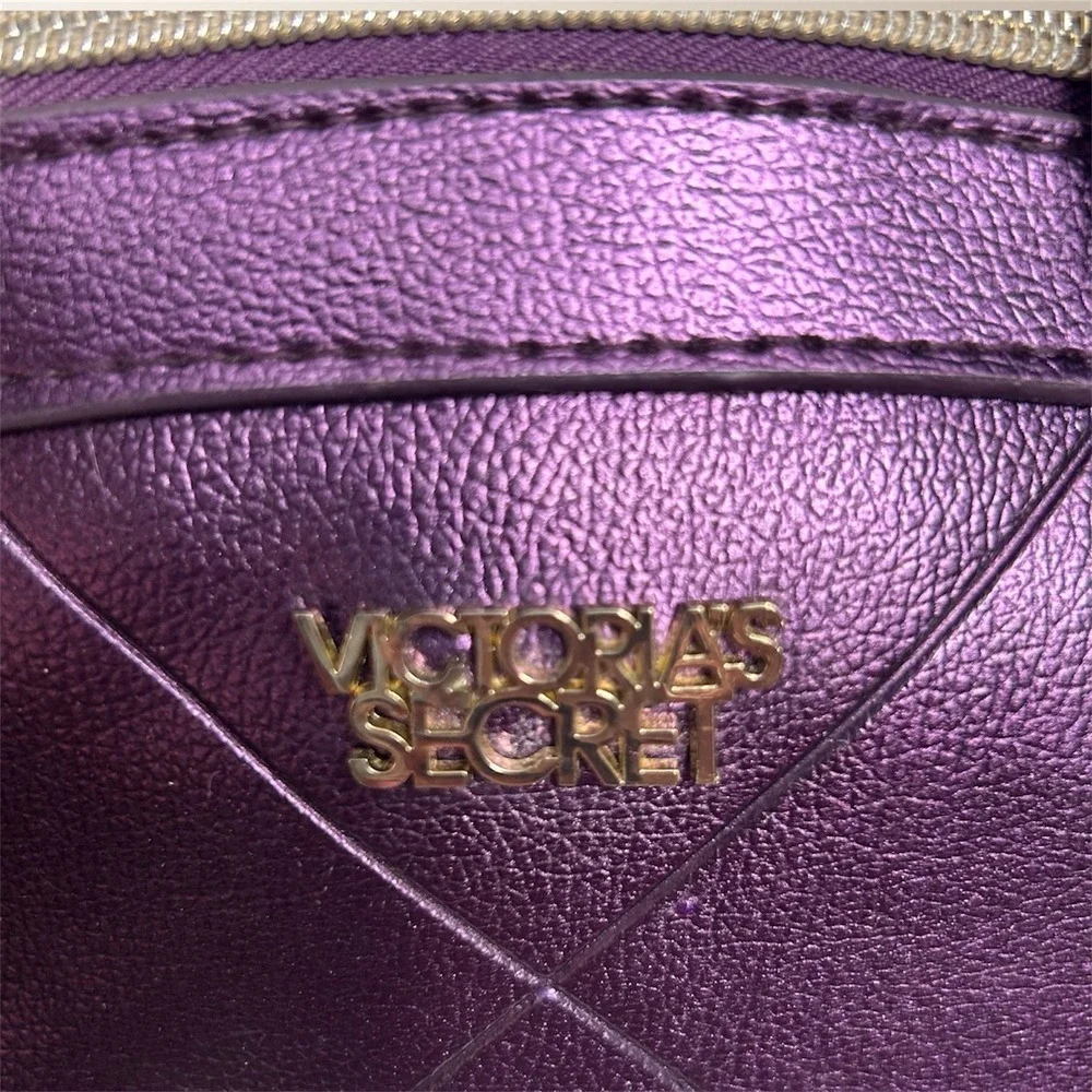 Victoria's Secret Y2K Metallic Purple Quilted Satchel Handbag McBling Retro‎ Bag